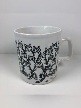 Vintage Kliban Cat Crowd Mug ✨ Collectible Kiln Craft